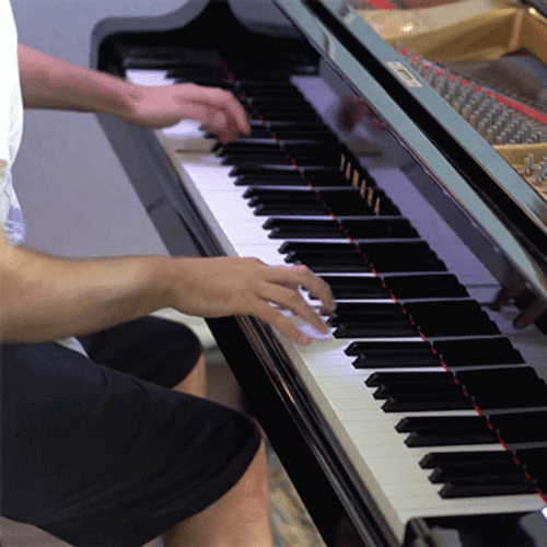 Fast Hand Playing Piano GIF