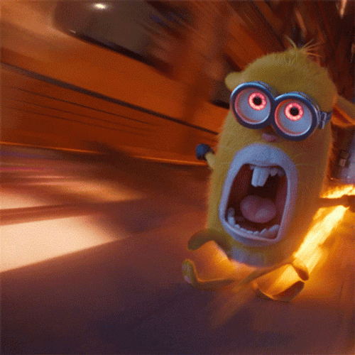 Fast Minions: The Rise Of Gru Running Stuart GIF
