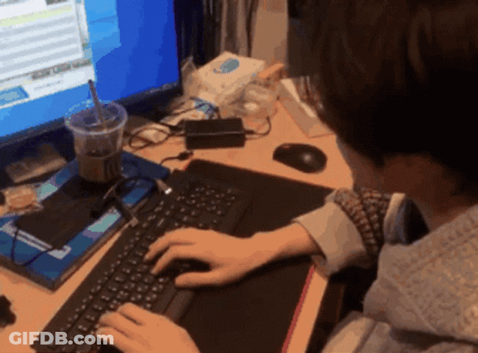 Fast Move Hands Typing Meme GIF