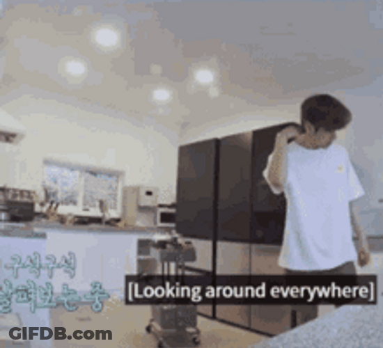 Fast Paced Guy Looking Around GIF