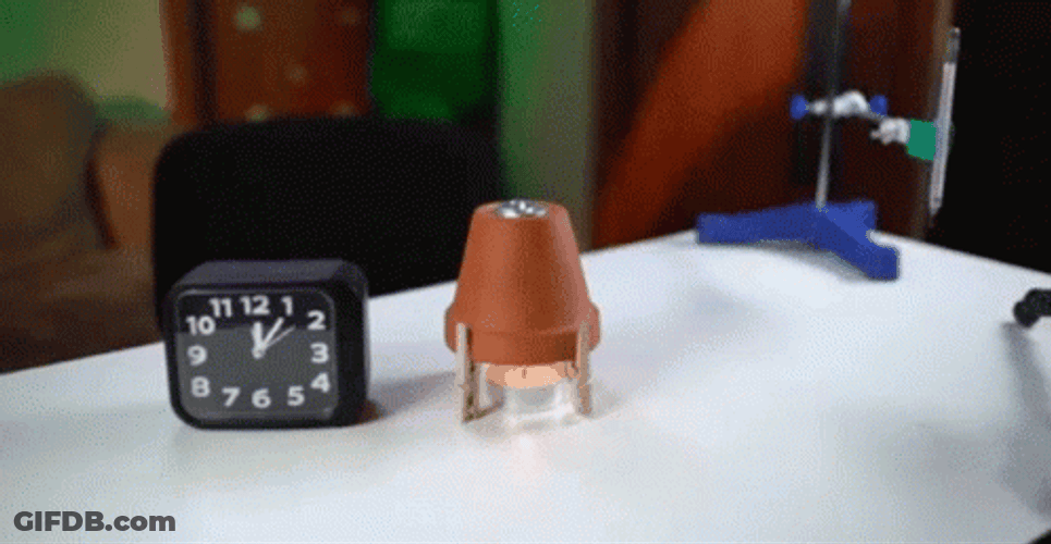 Fast Rotation Desk Ticking Clock GIF