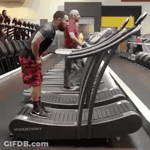 Fast Running On Curved Treadmill GIF