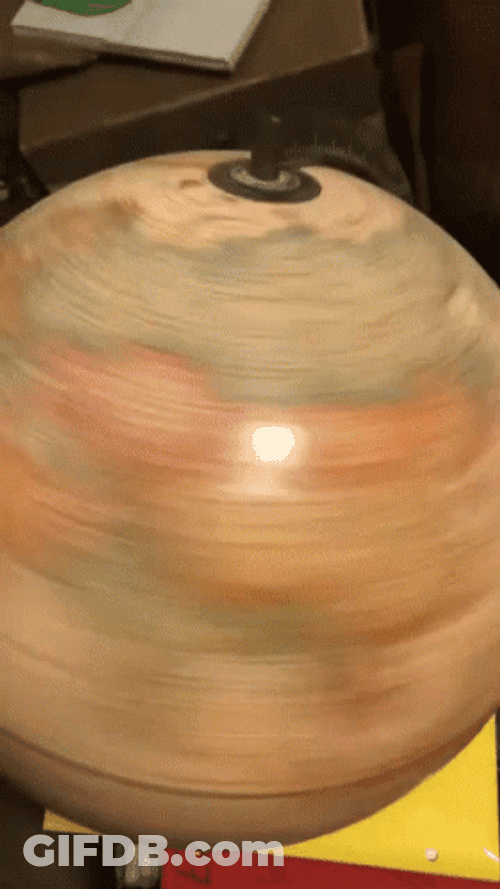 Fast Spinning Globe Model GIF