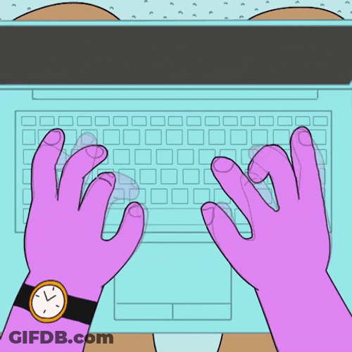 Fast Typing And Burning Laptop GIF