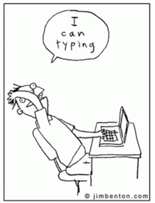 Fast Typing Uncolored Animation GIF