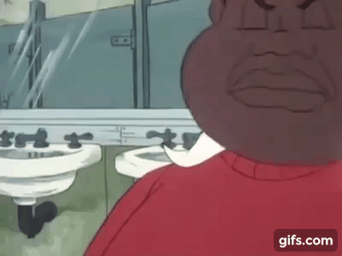 Fat Albert Inside The Toilet GIF