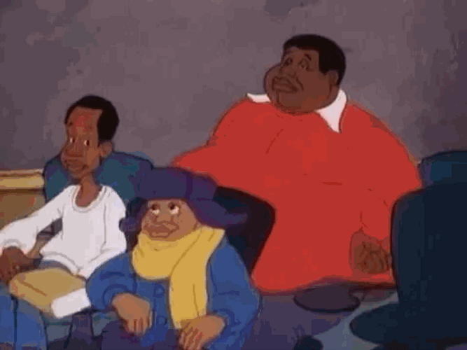 Fat Albert Looking At His Side GIF