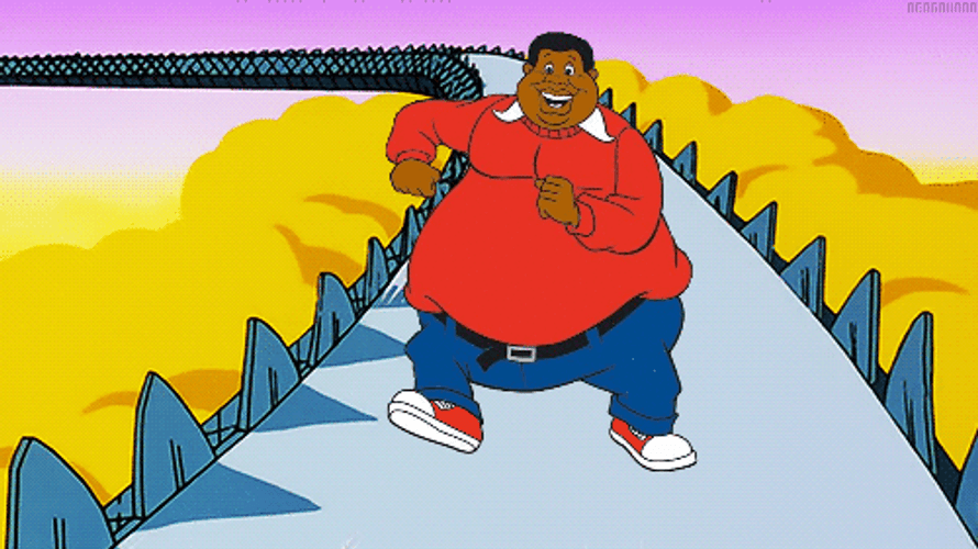 Fat Albert Running On A Trail GIF