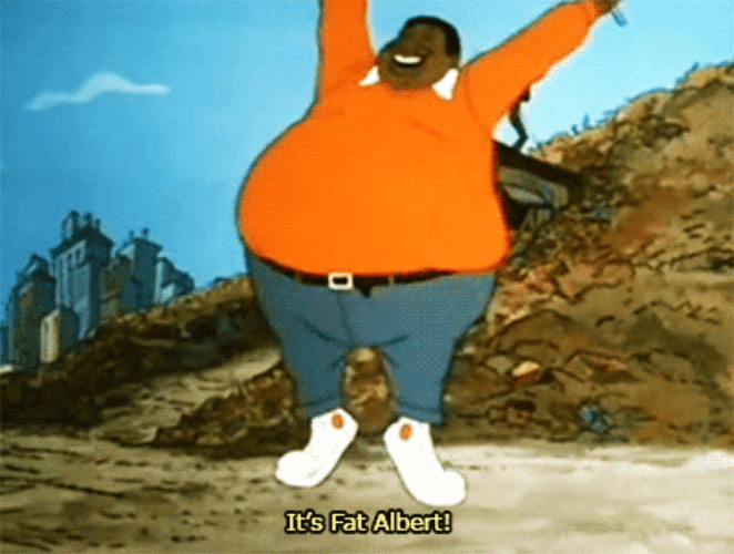 Fat Albert Throwing Hands In The Air GIF