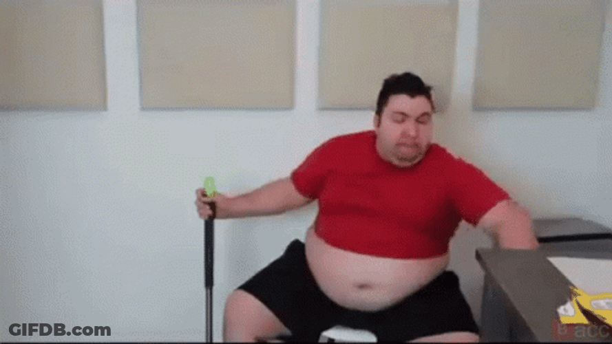Fat Boy Bell Ringing GIF