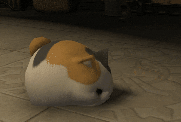 Fat Cat 3D Roll Over GIF