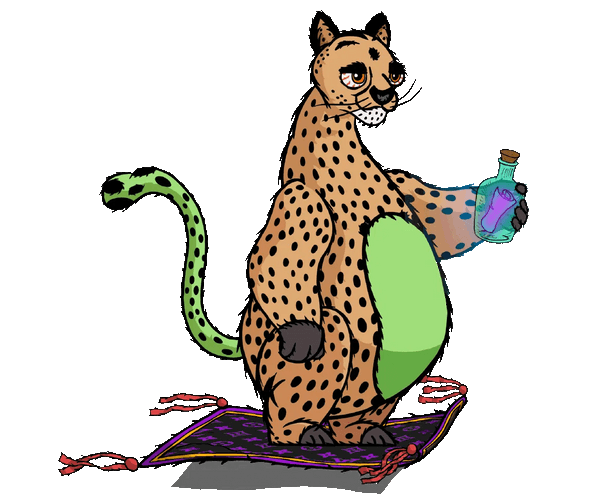 Fat Cat Holding Magical Bottle GIF