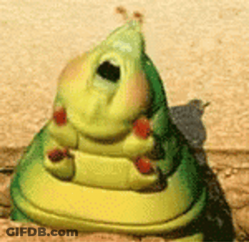 Fat Caterpillar Bouncing GIF