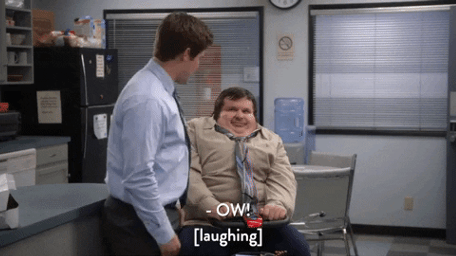 Fat Cuz Stomach Punch Love You Man GIF
