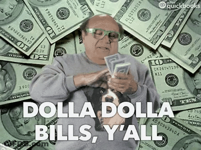 Fat Guy Counting His Cash GIF