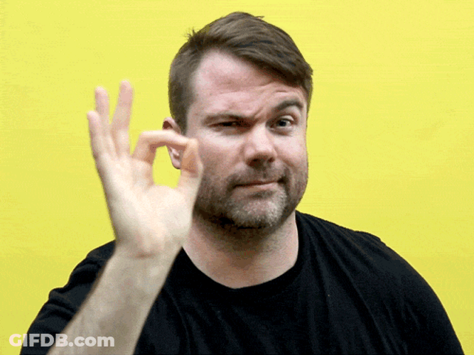 Fat Guy Doing Okay Hand Gesture GIF