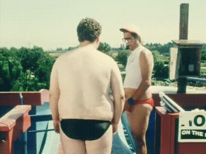 Fat Guy Soft Butt Slap GIF