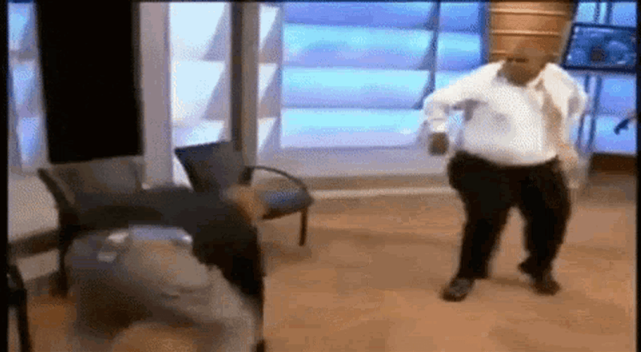 Fat Guys Fighting On Tv Show GIF