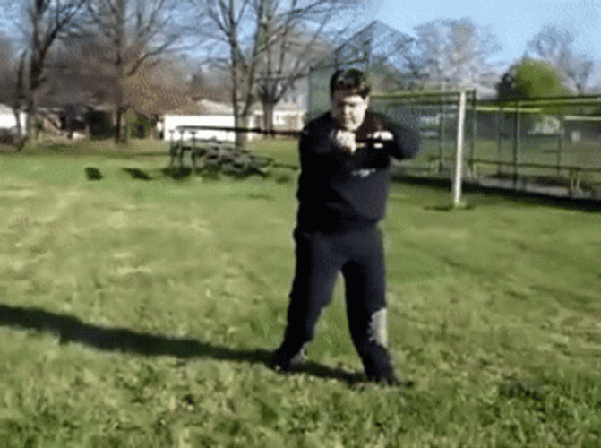 Fat Kid Sword Slash GIF