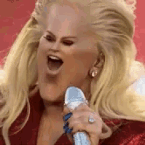 Fat Lady Singing Creepy Funny Face Warp GIF
