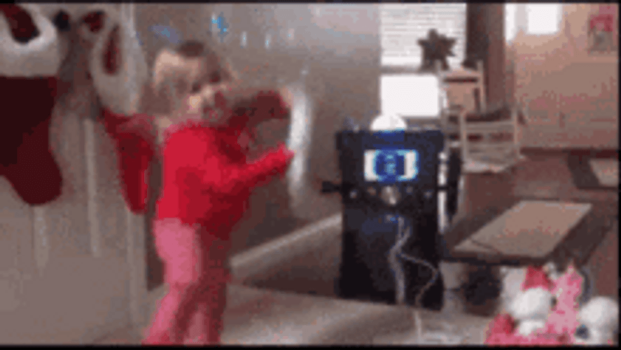 Fat Lady Singing Cute Kid Videoke Dancing GIF