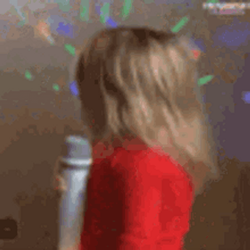 Fat Lady Singing Viral Cute Kid Hair Flip GIF
