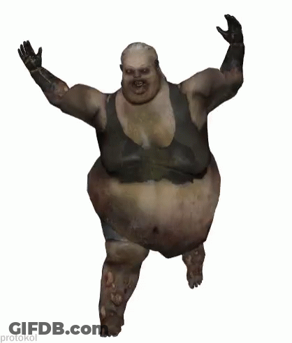 Fat Man Arms Outstretched Protokol GIF