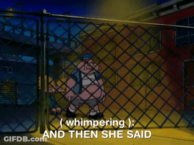 Fat Man Behind Boarders GIF