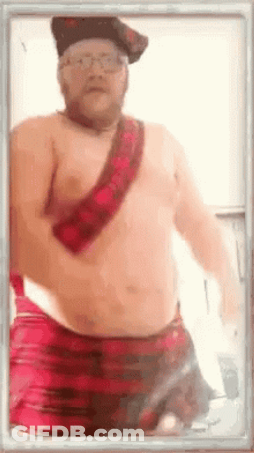 Fat Man Belly Dance GIF