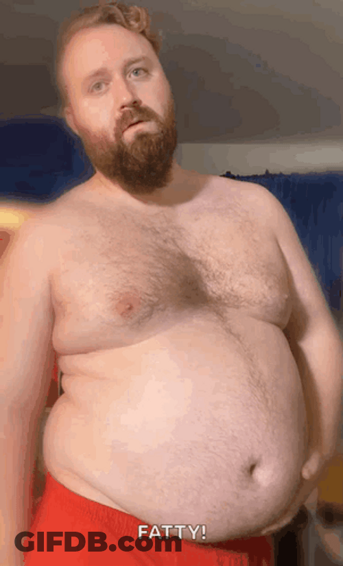 Fat Man Belly Shake GIF