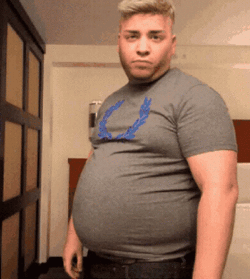 Fat Man Cool Pose GIF