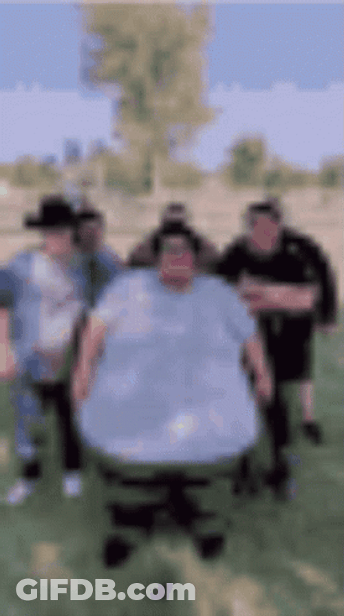 Fat Man Group Dancing GIF