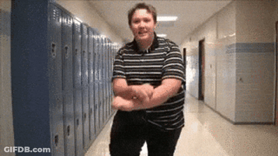 Fat Man Hallway Dance GIF
