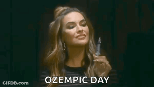 Fat Man Making Funny Face Says Give Me Ozempic GIF