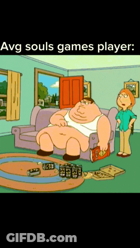 Fat Man On Couch Avg Souls Games Player GIF