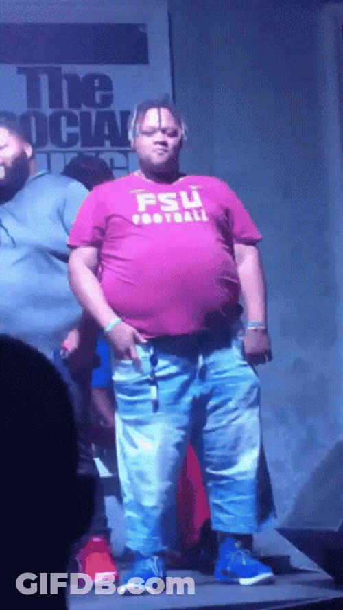 Fat Man On The Stage GIF