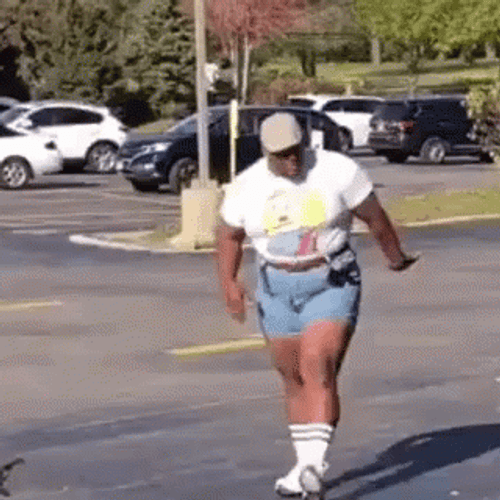 Fat Man Pimp Walk GIF