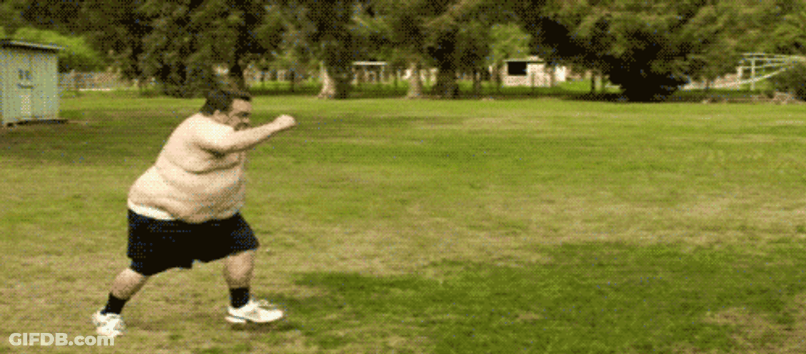 Fat Man Pool Jump GIF