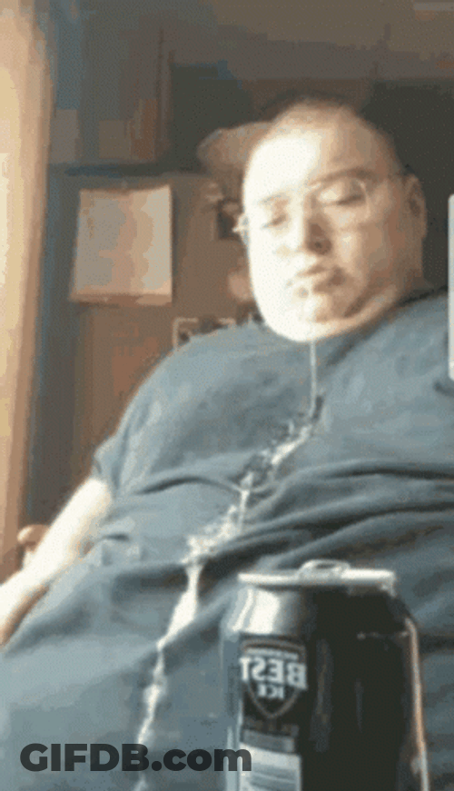 Fat Man Puking GIF