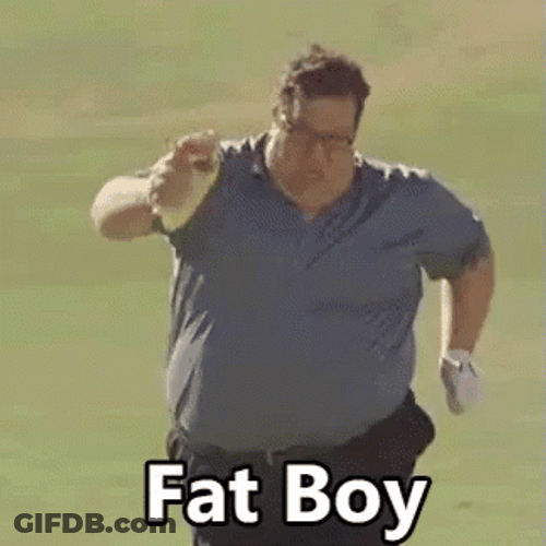 Fat Man Running On Field GIF