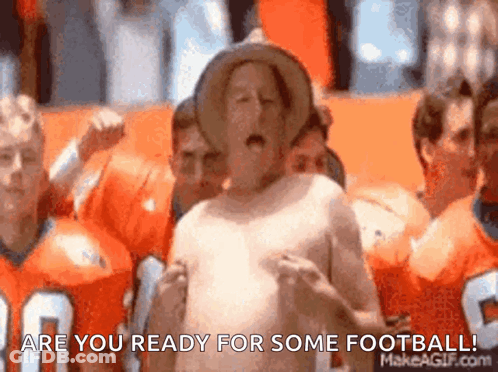 Fat Man Says Someone Said Football Running GIF