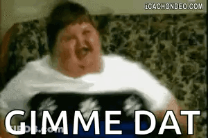 Fat Man Sitting On Couch Gimme Dat GIF