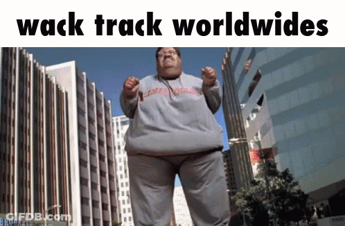 Fat Man Wack Track Worldwides GIF