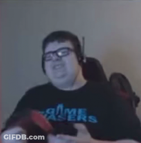 Fat Man With Glasses And Headphones Dancing Funny Face GIF