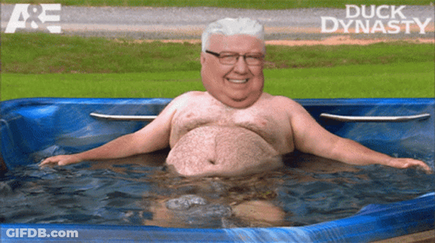 Fat Old Man In The Hot Tub GIF
