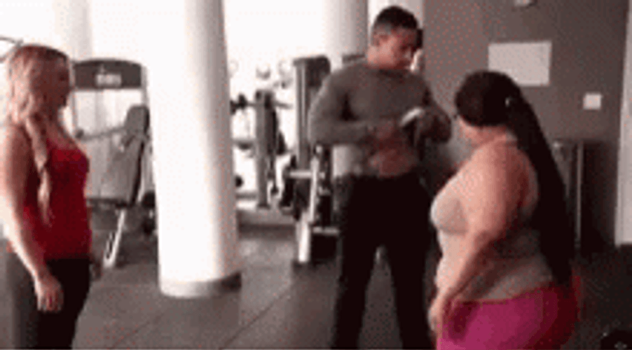 Fat People Collapse Gym GIF