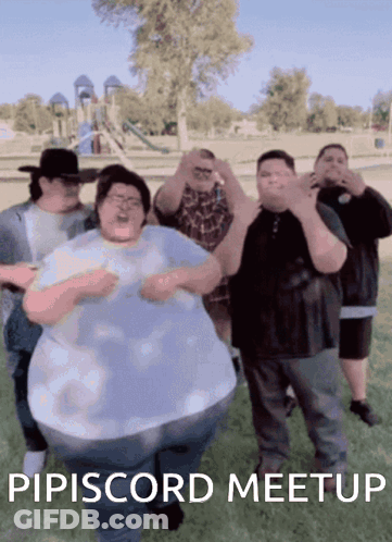 Fat People Dancing At Pipiscord Meetup In Park GIF