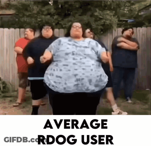 Fat People Standing By Wooden Fence GIF