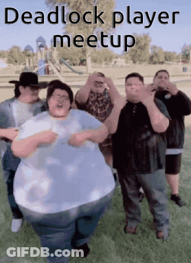 Fat People Standing In Front Of Discord Meet Up Sign GIF