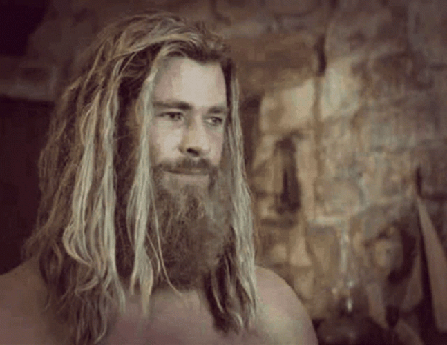 Fat Thor Looking Straight Ahead GIF